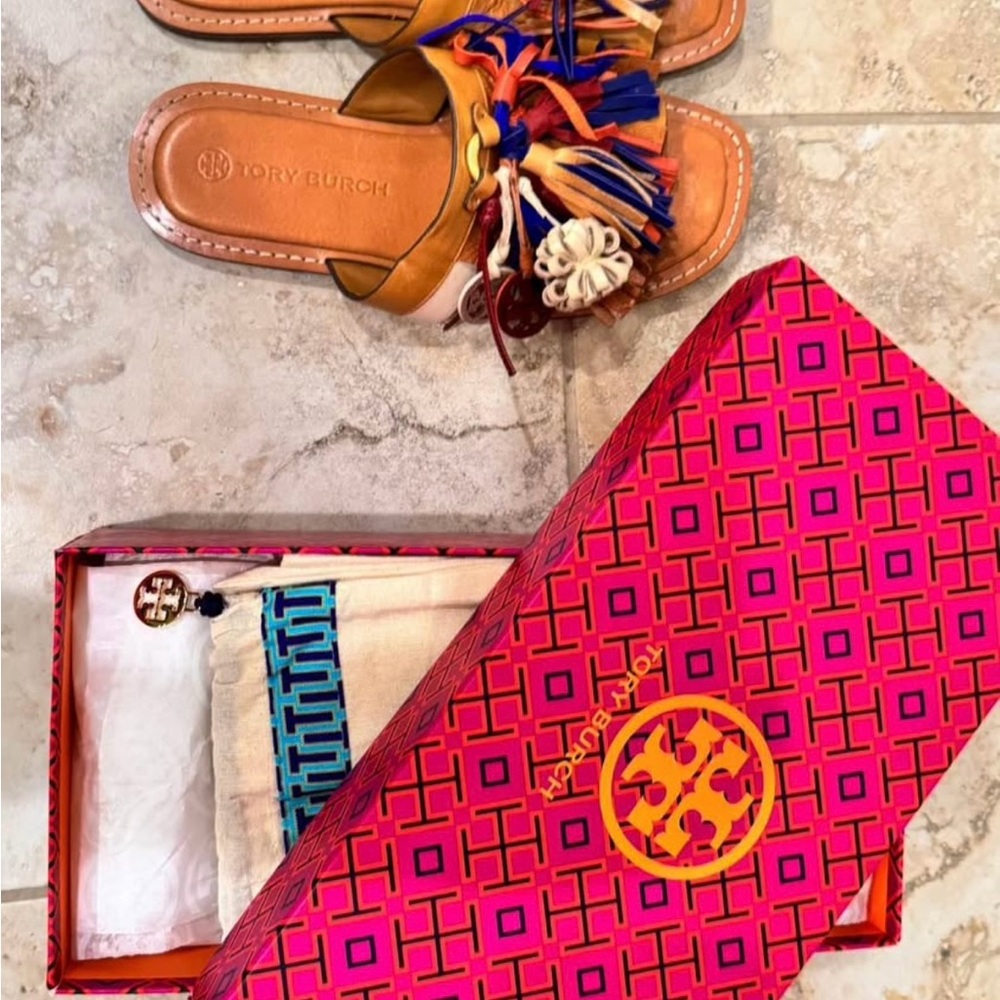 Tory Burch Multicolor Tassel Sandals